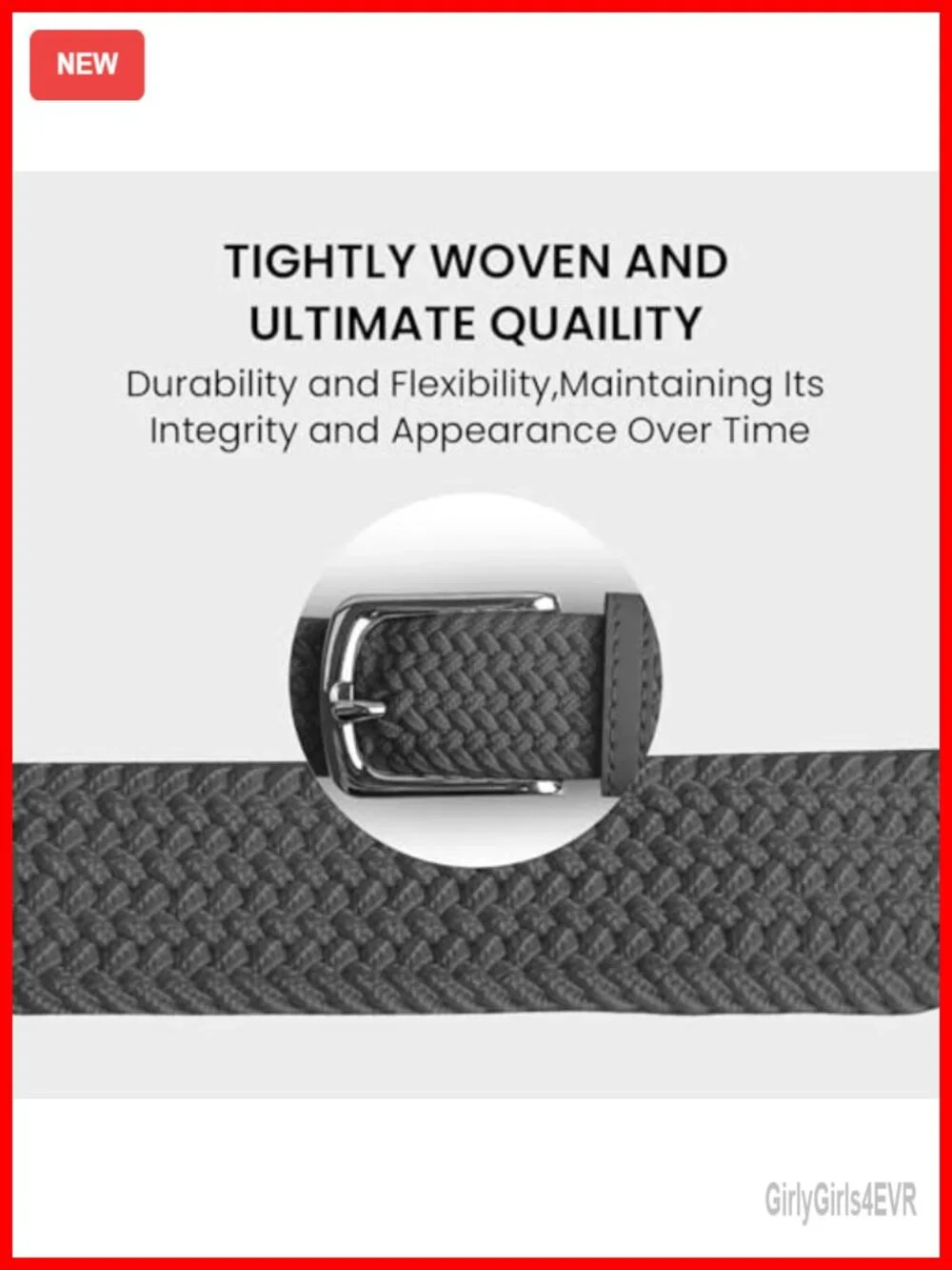 Stretch Woven Polyester Belts for Men Women 3 Pack Golf Hiking
